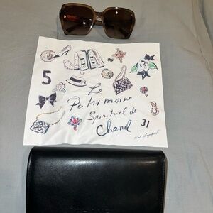 CHANEL Black Oversized Sunglasses